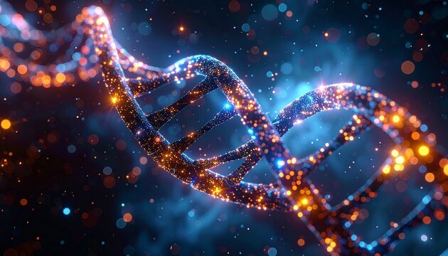 Gl&uuml;hende DNA-Struktur
