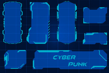 Cyberpunk HUD Screen Panel Set