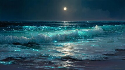 Moonlight seascape