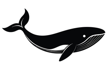 whale silhouette vector icon © SailoBala