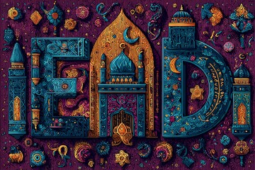 pop art style Islamic New Year