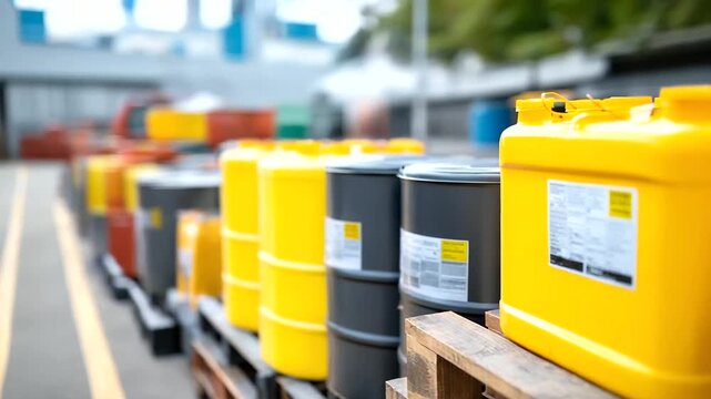 Fertilizer storage facility with bulk agricultural chemicals and specialized handling equipment environmental protection systems and safety protocols ensuring responsible