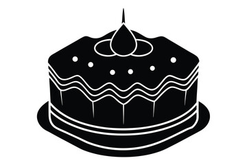 cake silhouette vector icon