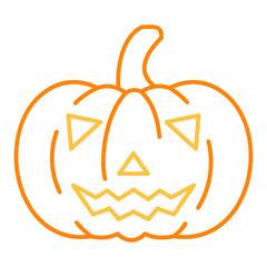 Jack O Lantern Colored Line Icon Vector Illustration
