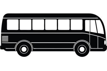 bus silhouette vector icon