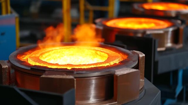 Nickel smelting complex with flash furnaces and matte conversion equipment high temperature metal processing and emission control systems managing strategic mineral production for