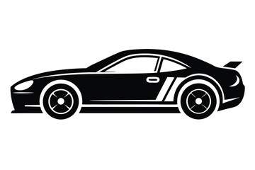 car racing silhouette vector icon