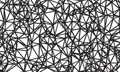 abstract black white triangle. geometric line texture background. polygon pattern. retro styled concept.