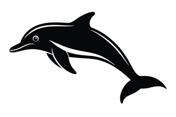 dolphin silhouette vector icon