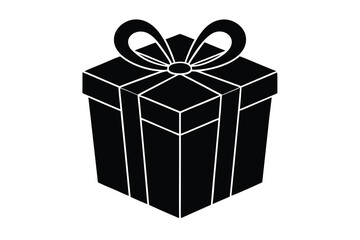 gift box silhouette vector icon