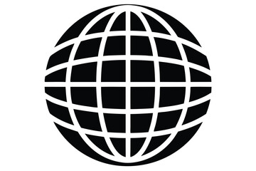 globe silhouette vector icon