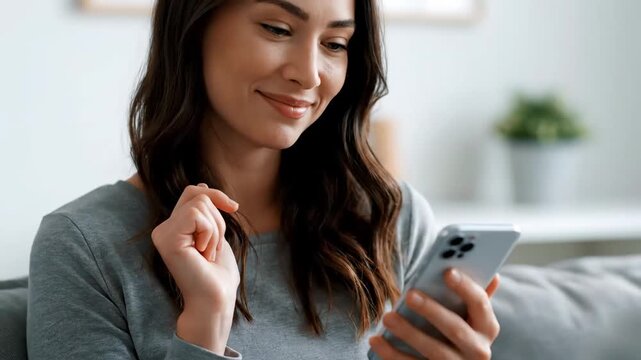 Patient holding smartphone telehealth appointment cinematic UHD healthcare lifestyle stock footage. individual using cellular virtual doctor visit filmic ultra high definition