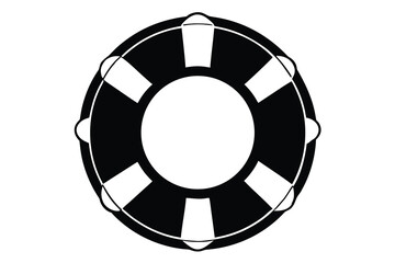 lifebuoy silhouette vector icon