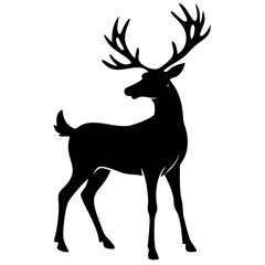 Black and White Animal Silhouettes Collection: Cats, Lions, Zebras, Giraffes, Dolphins, and More"