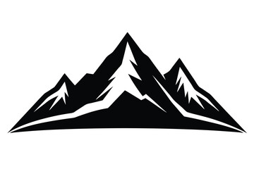 mountain silhouette vector icon