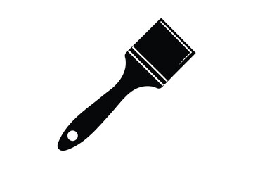 painting brush silhouette vector icon