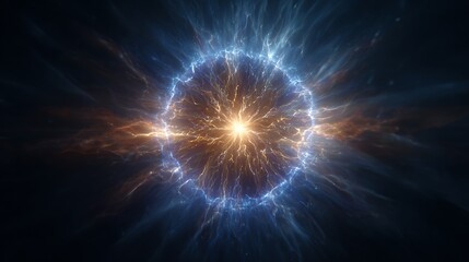 glowing sphere in the dark
