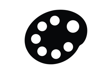 painting palette silhouette vector icon