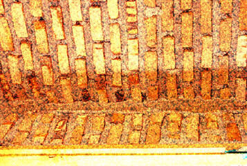 Vibrant Abstract Geometric Texture with Distorted Pattern