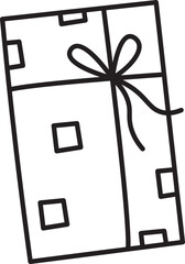 Gift Box with Ribbon Doodle