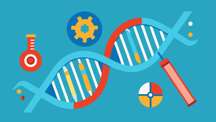 DNA Repair Mechanism A creative depiction of a DNA strand being repaired with tools symbolizing gene therapy techniques working on the genetic structure.