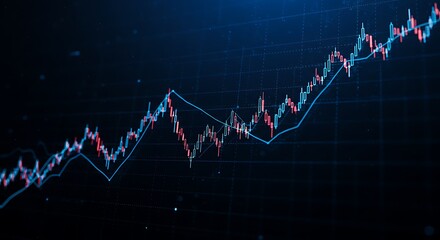 Rising Candle Stick Chart