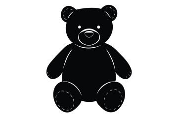 teddy bear silhouette vector icon