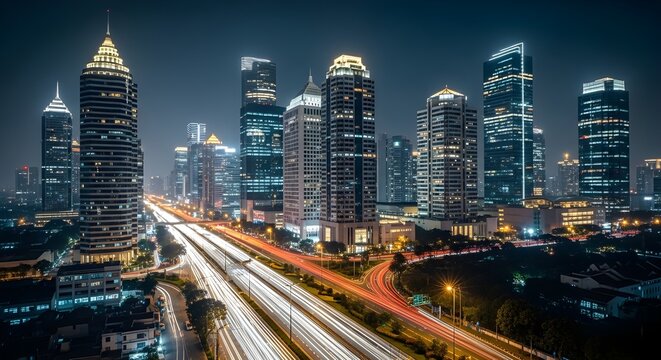 Jakarta city at night