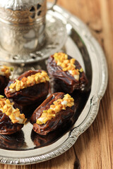 Stuffed Dates Fruit with Cream Cheese and Pistachio Nuts, Ramadhan Food