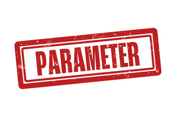 Parameter (parameter) - A red stamp, isolated on white background.