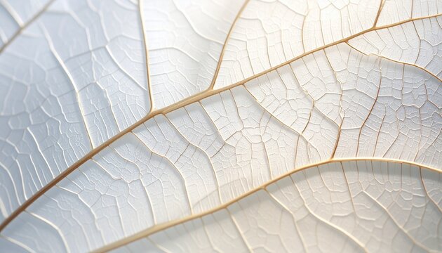A macro ultra hyper realistic shot of the intricate, veiny pattern of a skeleton leaf.
