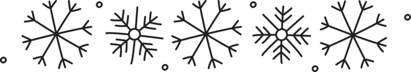 Snowflake Pattern Divider Doodle