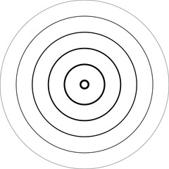 Circle with halftone line elements, sound wave