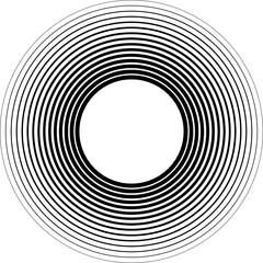 Fototapeta premium Circle with halftone line elements, sound wave