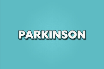Parkinson (Parkinson's) - A turquoise banner illustration with white text.