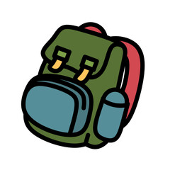 backpack flat icon