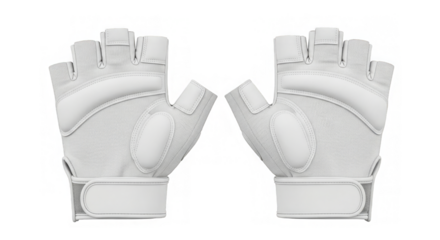 White Fitness Gloves Mockup Gym Workout Gear