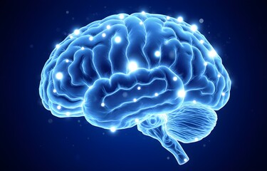 Glowing Neural Network Brain Activity