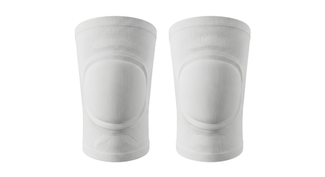 White Knee Pads Protective Sports Gear