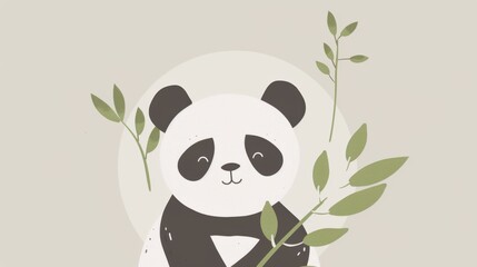 Cute Panda Cartoons: Vector Illustrations of Baby Pandas & Puppies for Cards