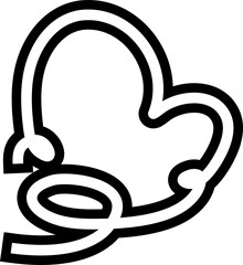 Cloud bold line. Element design