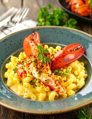 Creamy lobster mac and cheese dish