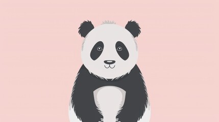Obraz premium Cute Panda Cartoons: Vector Illustrations of Baby Pandas & Puppies for Cards