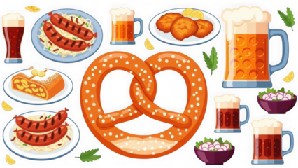 Oktoberfest Food Beer Graphic