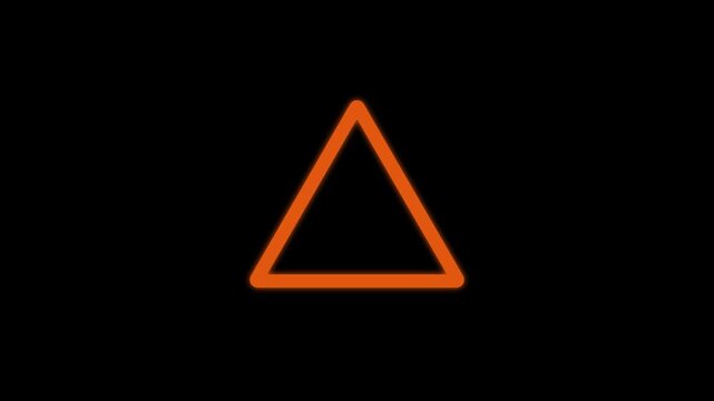 Risk caution message icon animation. Danger error icon. Warning Sign Background 4K Looping Animation. glowing Exclamation icon animation.Attention sign with chroma key, Risk caution.4k