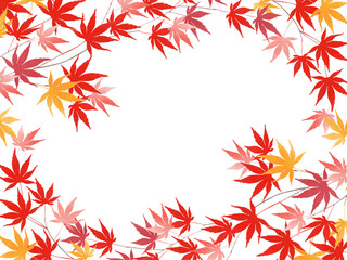 華やかな紅葉の和風フレーム