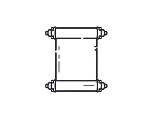 Ancient Scroll Illustration.