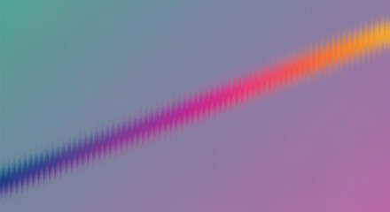 Abstract diagonal light beam with a vertical ribbed texture, futuristic colorful ray on a soft muted background, for technology, web, banner.