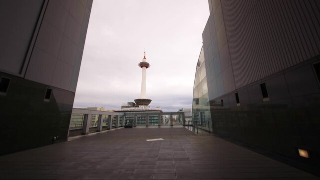 Kyoto station. Japanese modern urban transport hub center. Starting point for Shinkansen high speed bullet train to Tokyo, Travel in Japan. 