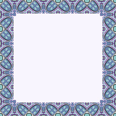 Elegant Decorative Frame with Repeating Floral Border